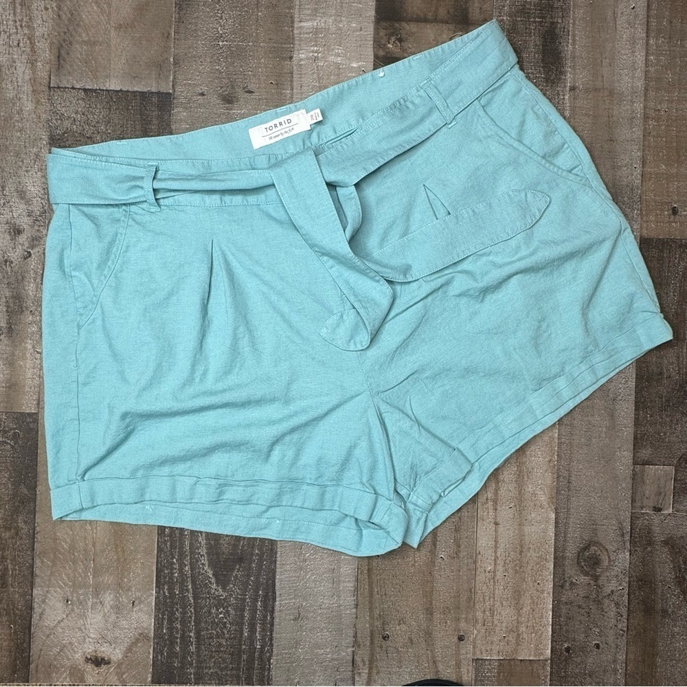 Torrid Women's Aqua High Waist Shorts